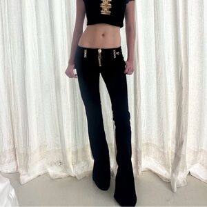 Alice McCall Eve Hipster Black  Velvet Flare Pants